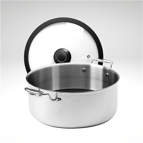 Black Cube Hybrid Stockpot w/Lid, 7.5 qt, 11" dia